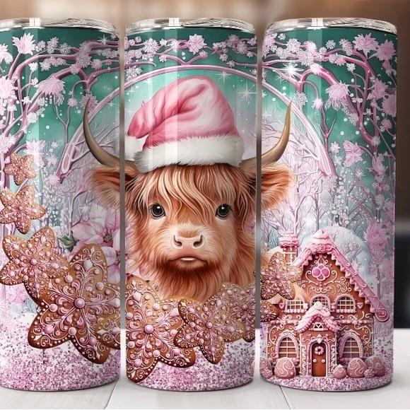 Other - 2/$30 SALE! Highland Cow Christmas Tumbler